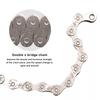 RIDERACE Bicycle Chain 116L 8 9 10 11 12 Speed Silver Ultralight Mountain Road Bike Chain For 24/27/30 Variable Speed Chain