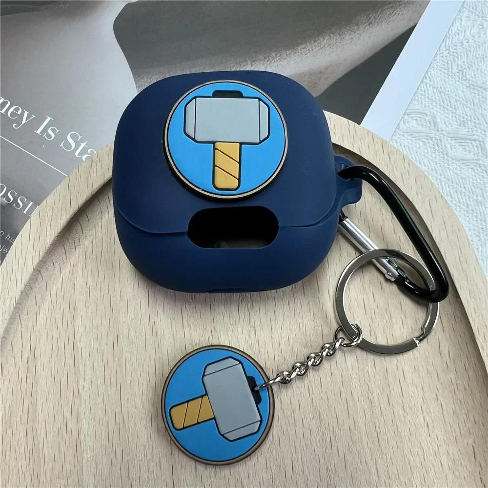 New For Anker Soundcore Liberty 4 NC Headphone Case Cartoon Silicone Blutooth Earbuds Charging Box Protective Shell With Keyring
