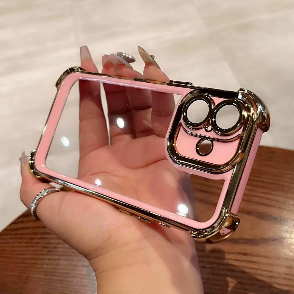 Luxury Electroplate Transparent Phone Case For For Iphone 15 14 13 12 11 16 Pro Max Plus X Xs XR Max Bumper Shockproof Clear Cover
