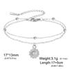 Teamer Bohemian Flower Charm Bracelet Stainless Steel Adjustable Double Layer Beads Chain For Women Fashion Sweet Jewelry Gift