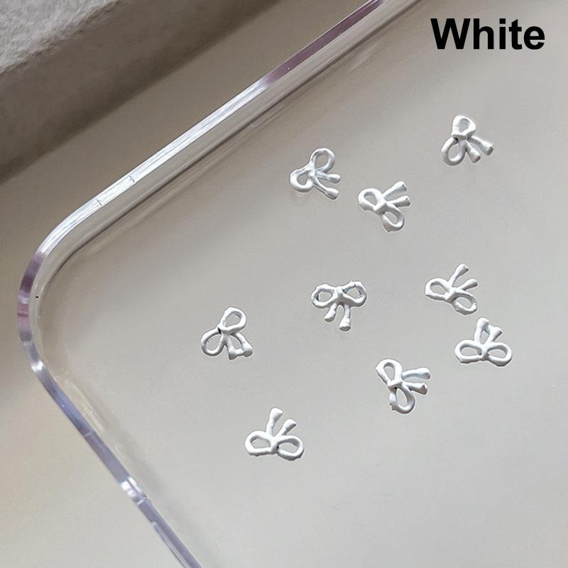 5Pcs Mini Bowkot Nail Charms Colorful 3D Alloy Cute Hallow Bow Nail Art Decorations Manicure Salon Diy Accessoriesgirls Gift