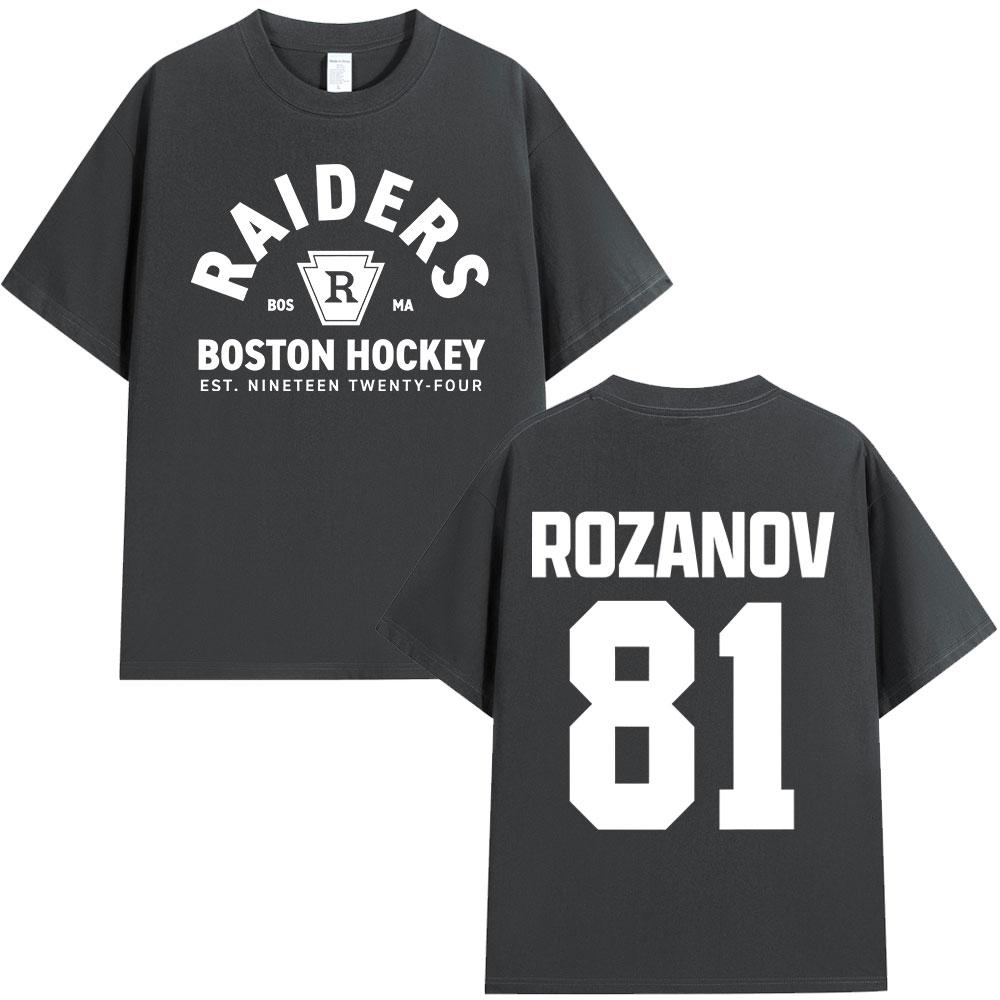 Heated Rivalry Warm Rival LIya Rozanov 81 Boston Raiders Tshirts 2026 Summer Men Women Luxury Fashion Cotton Tshirt Street Y2K