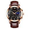 2025 New Arrival Waterproof Luminous Calendar Men's Watch Male Student Fashion Leather Sport Quartz Watch