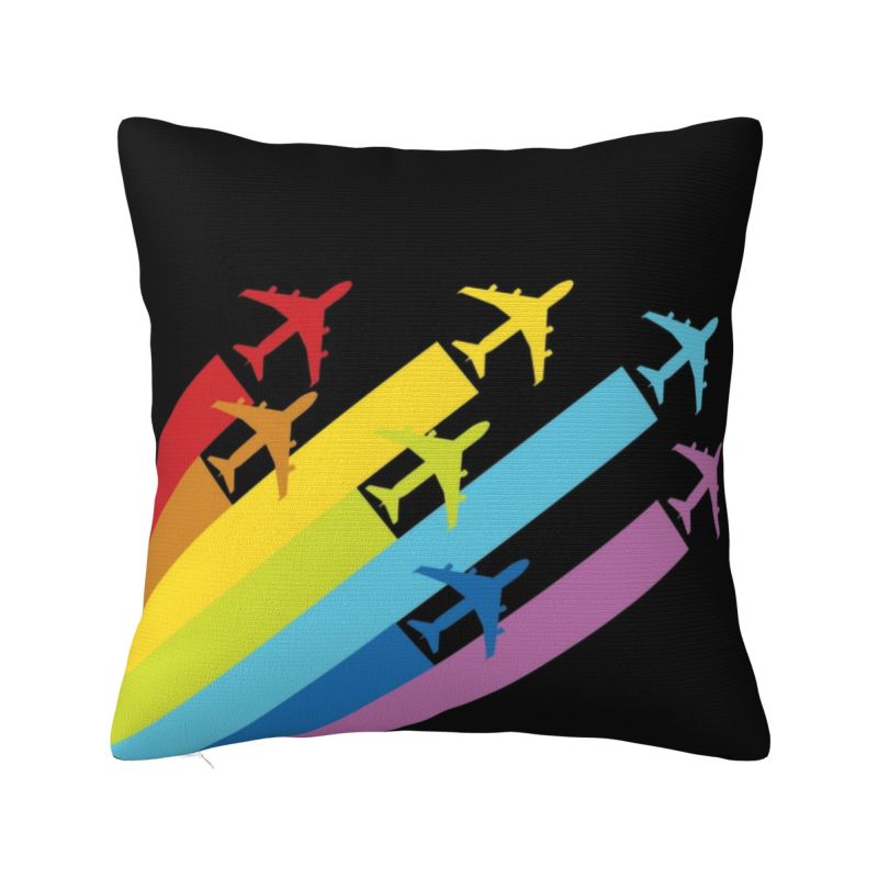 Boeing 777X Captain Stripes Pillow Bedroom Decoration Nordic Aviation Aviator Flight Pilot Cushions for Sofa Square Pillowcase
