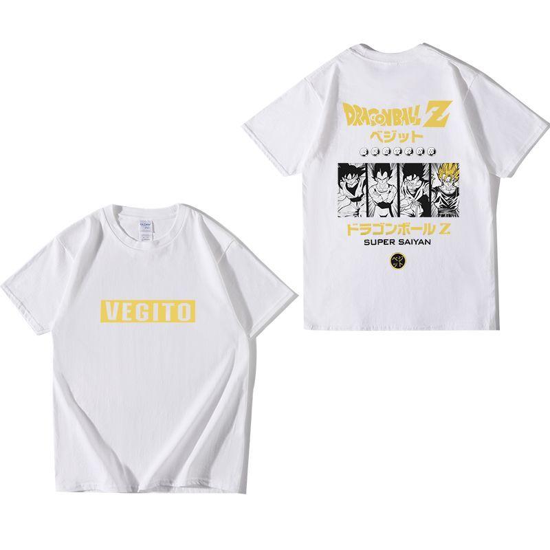 

Anime Dragon Ball 2026 Summer New 100cotton Tshirt Super Saiyan pattern unisex Harajuku premium Short sleeve Loose Y2K shirt M