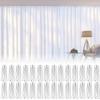 Stainless Steel Drapery Hook and Pin 4 Prongs Curtain Pleat Tape Hooks,Pinch Pleat Curtain Hooks for Pleated Drape