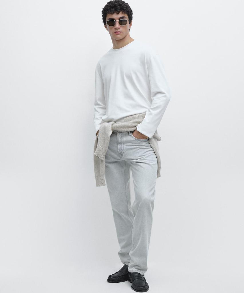 Masimodutti Long Sleeve Medium Weight Cotton T-Shirt