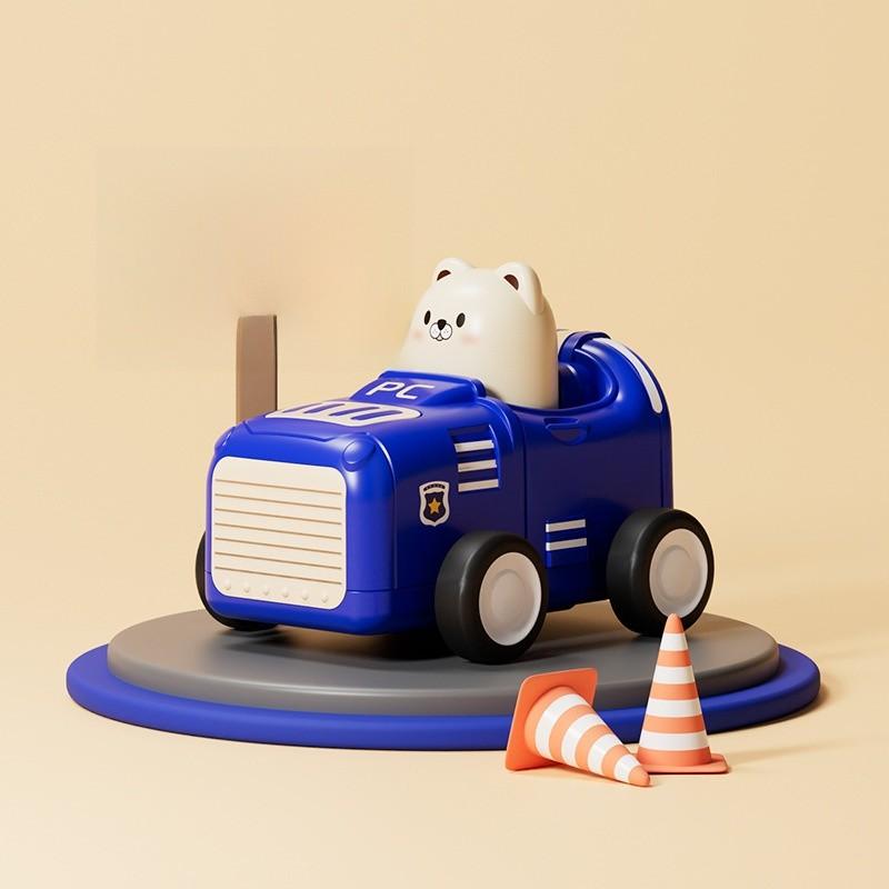 Bear Koala Tiger Cartoon Plastic Push And Go Airplane With Flashing Lights For Toddlers Ages 0-6