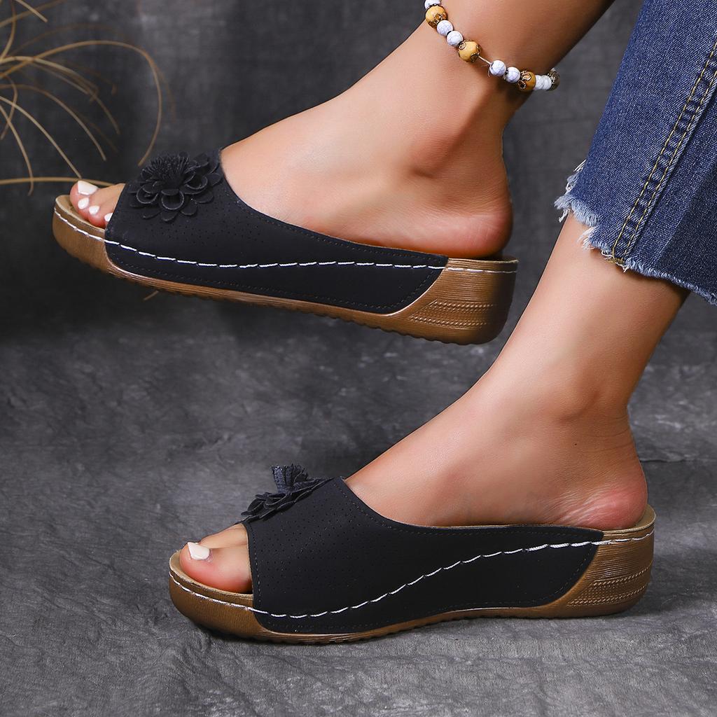 Fashion Woman Shoes Sandals Summer Soft Ladies Shoes Slides Women's Sandals Wedge Women's Shoes Outdoor Slipper Footwear Female