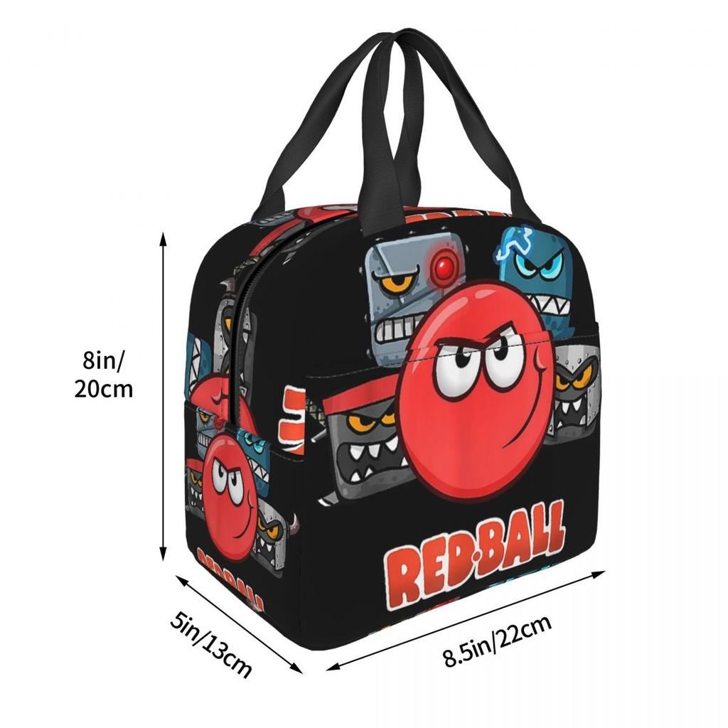 Red Ball 4 - The Crew Insulated Lunch Bag for Kids School Cooler Thermal Food Box Tote Portable Lunch Boxes Container