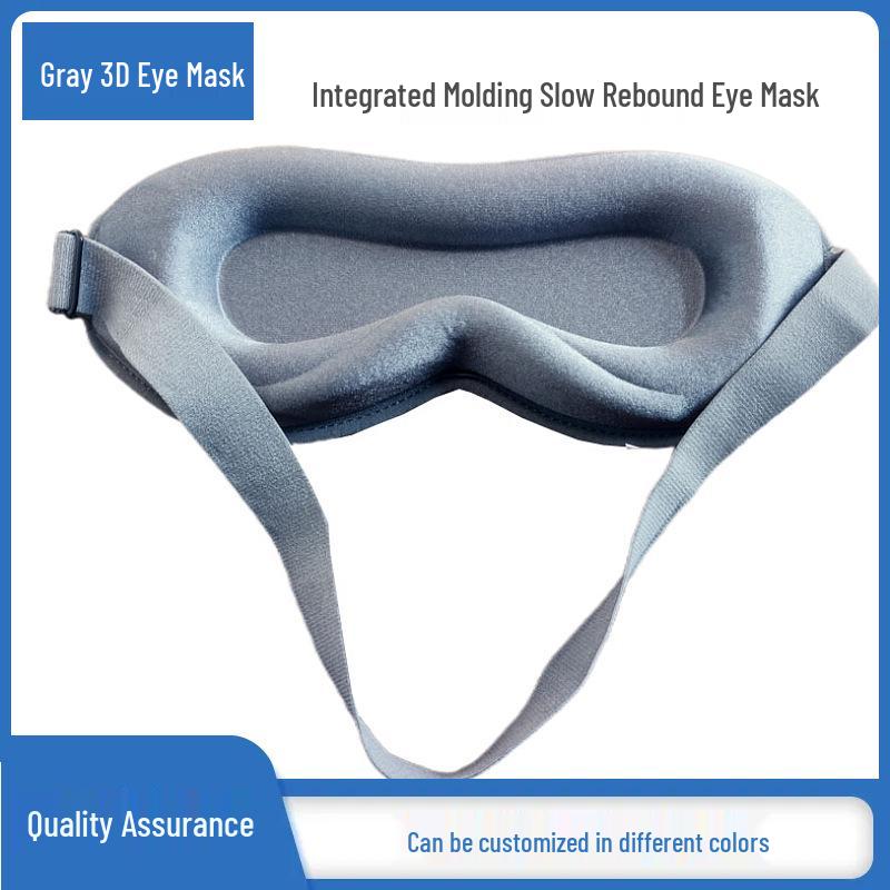 3D Sleep Eye Mask - Gentle on Eyelashes, Slow Rebound Memory Foam, Lycra Fabric, Light Blocking Zip Bag Packaging