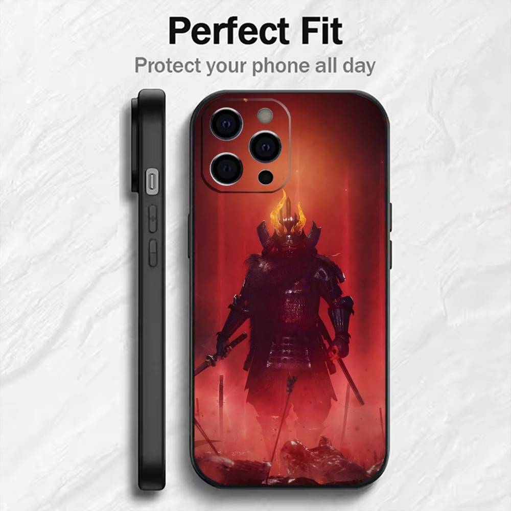 Game Panting N-Nioh2 Phone Case For iPhone17,16,15,14,13,12 Plus,Max Soft Silicone Black Cover