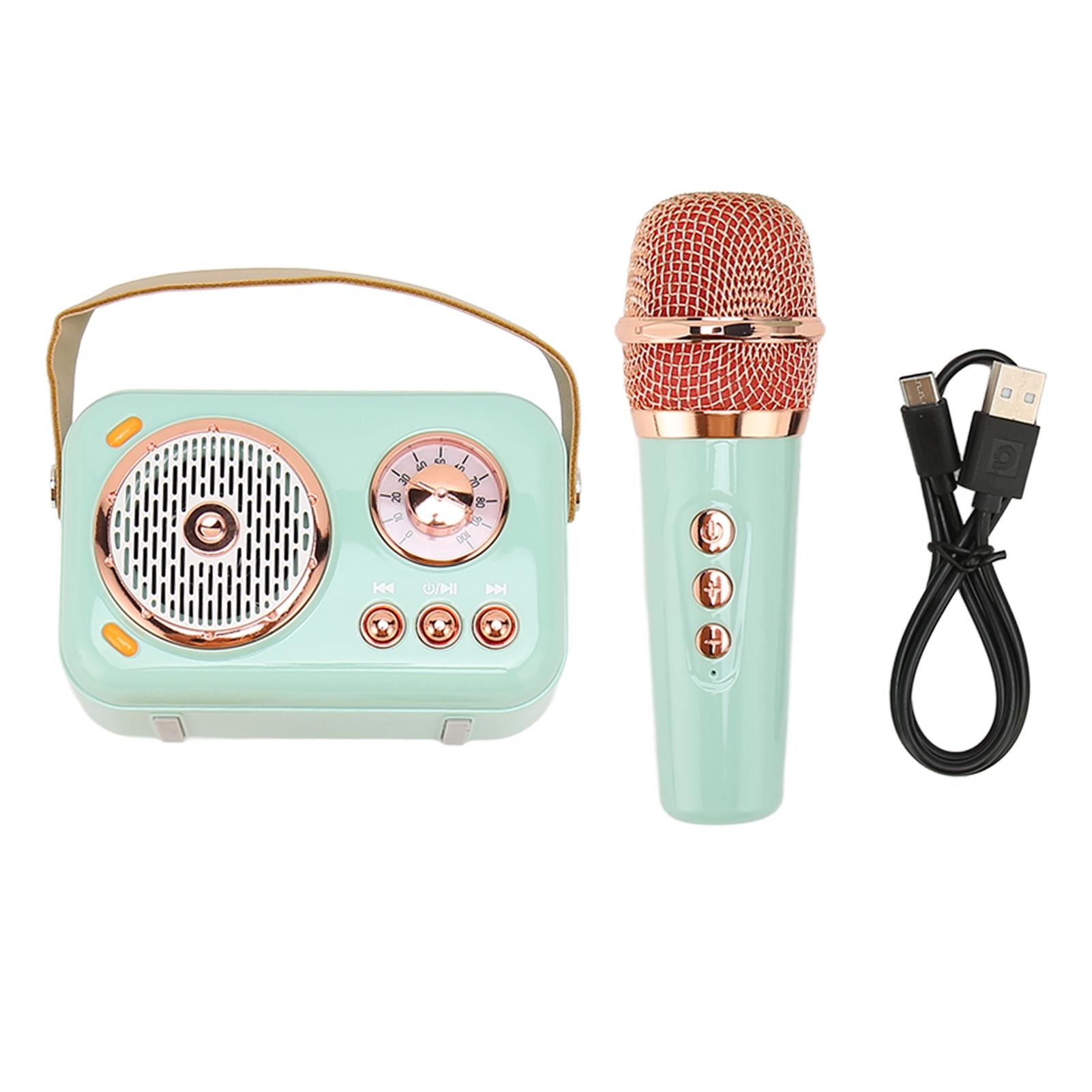 

Ретро Bluetooth-динамик, стерео, 6 режимов звука, портативный беспроводной винтажный мини-динамик с микрофоном для