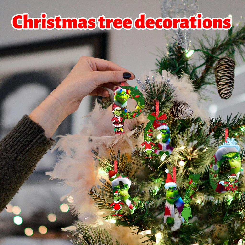 2D Christmas Decoration Pendant Christmas Tree Tag Theme Party Crafts Ornament