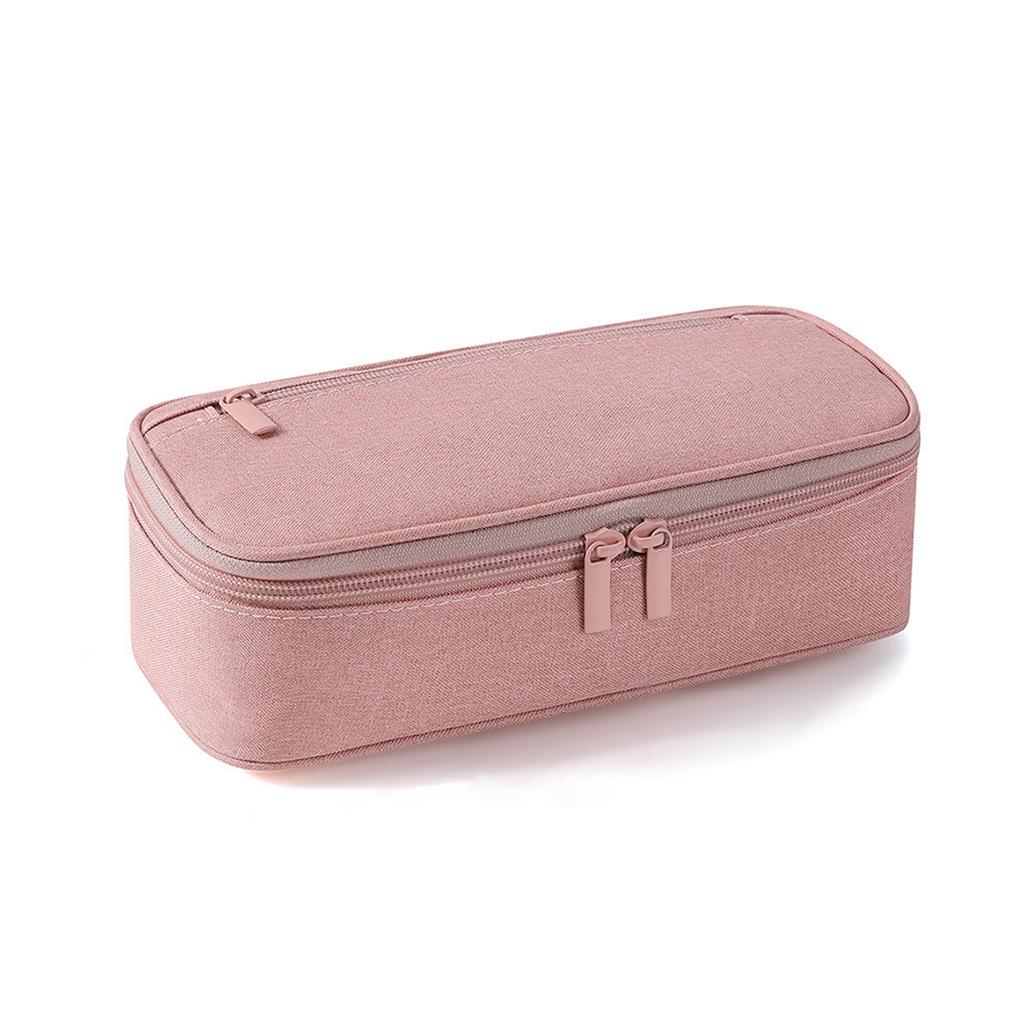 Portable Two-layer Large Capacity Pencil Bag Boy Canvas Pen Case School Office Supplies Storage Bag Office Stationery Bag Gift