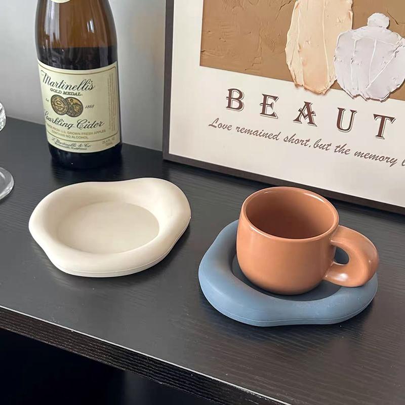 Nordic Storage Tray Cup Coaster Kitchen Decorative Tray Heat Insulated Pad Desktop Placemat Cups Holder Photo Props
