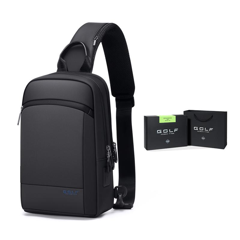 New GOLF Oxford Laptop Bag, Crossbody Bag, Shoulder Bag, Fanny Pack, Sling Bag Tubas Men's Black D253877