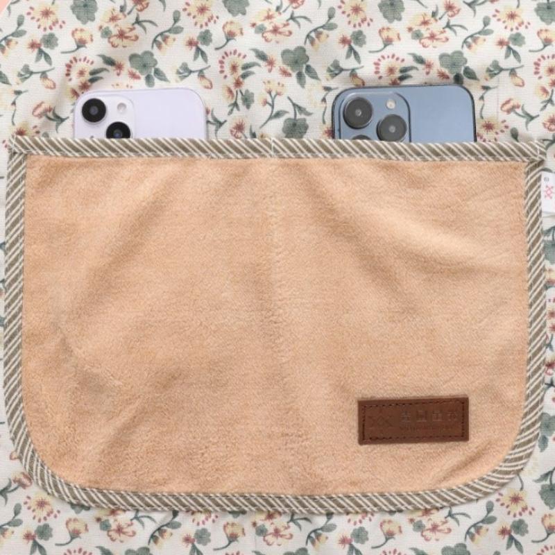 Cotton Canvas Floral For Women'S Kitchen Oilproof Apron With Pockets And Adjustable Waist Belt Waterproof Sleeveless Bib Apron