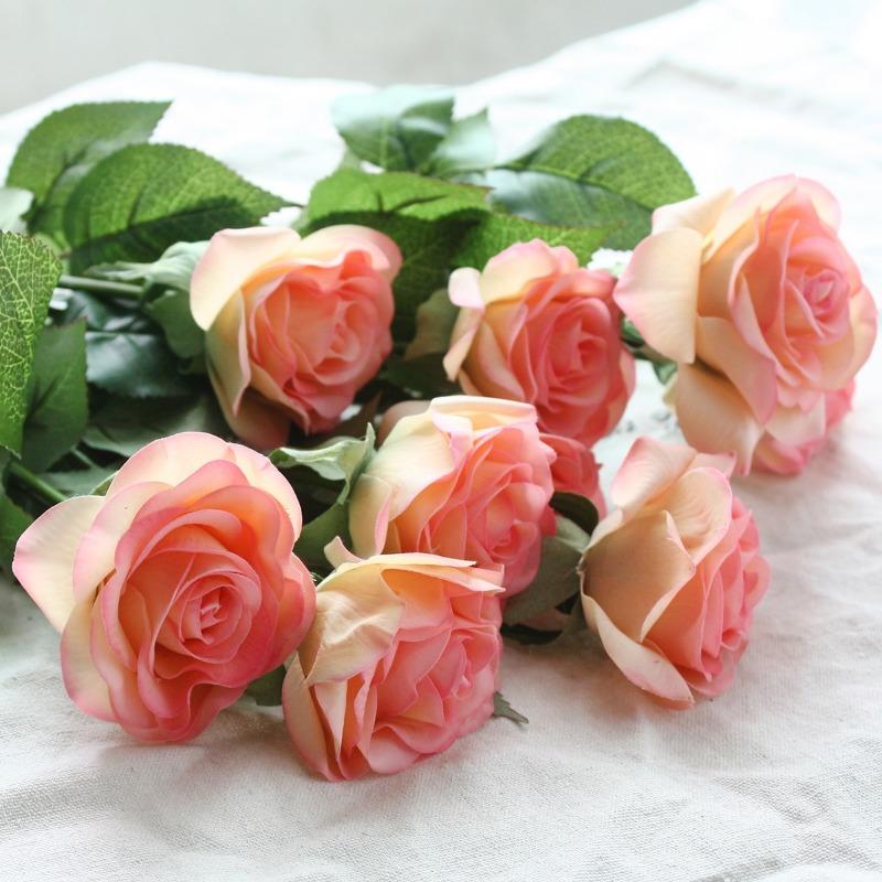 12 Stück Kunstseidenrosen, Kunstblumen, Bulk-Rosen, Blumenarrangement, Blumenstrauß für Zuhause, Hochzeit, Party, Garten, Brautdekoration