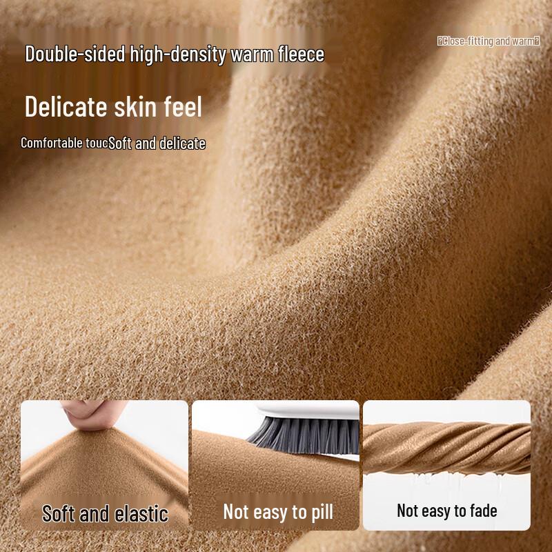 MINISO Men's Fleece-Lined Half-High Neck Long Sleeve Tee