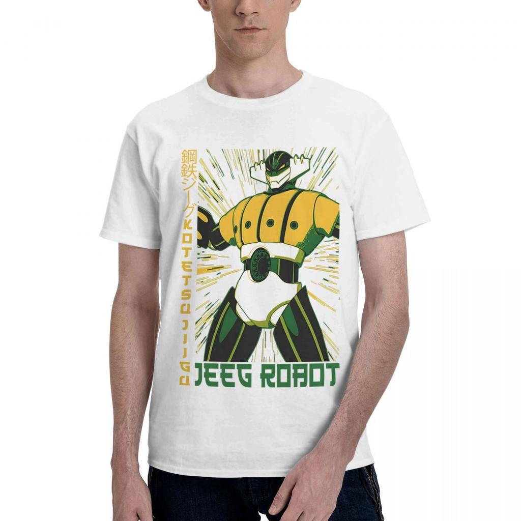 Kotetsu Jiigu Jeeg Robot 100 Cotton Casual Breathable Confortable Anime High End Mens Clothing Clothes Men