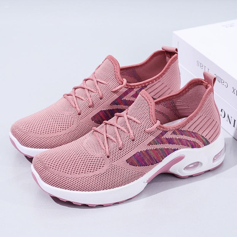 Sneakers women's summer new fly-woven mesh breathable casual running shoes mother shoes comfortable and versatile women's shoes