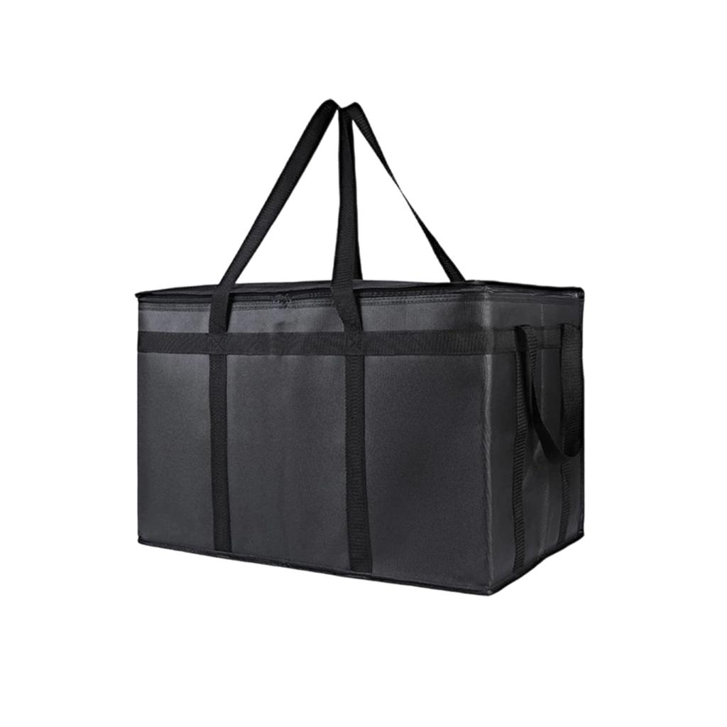 Pizza Bags For Delivery Insulated Non Woven Cloth Pizza Delivery Bag With Zipper Closure & Handle For Outdoor, Picnic & More