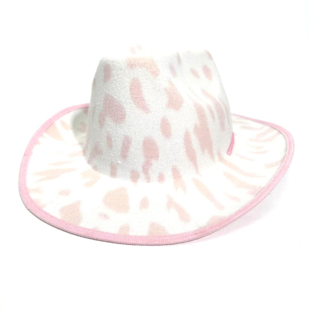 Hat Cow Pattern Western Cowboy Hat Ball Party Hat Versatile Jazz Hat