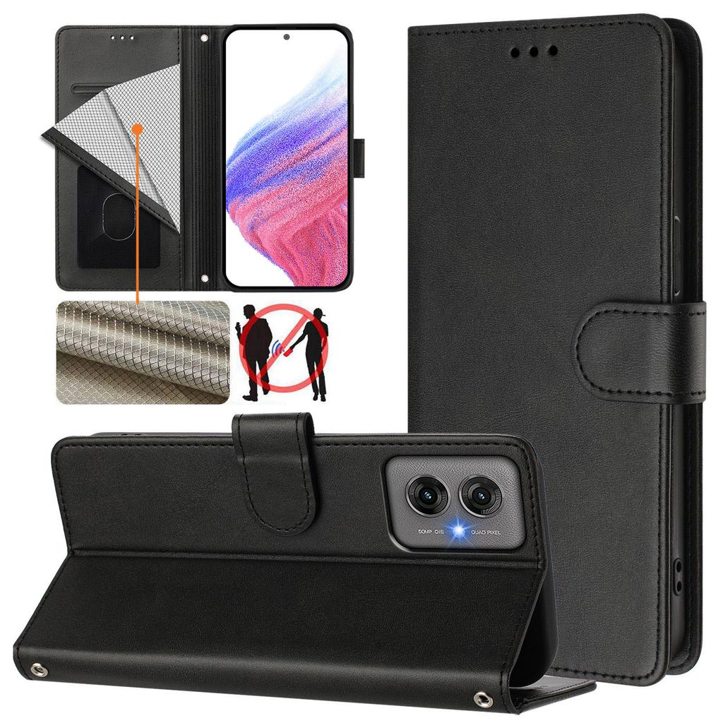 Solid Color Leather Flip Case For Motorola Moto G86 G56 G06 G75 G55 G35 G15 G05 G84 G54 Power G34 G24 G14 G04 Wallet Cover