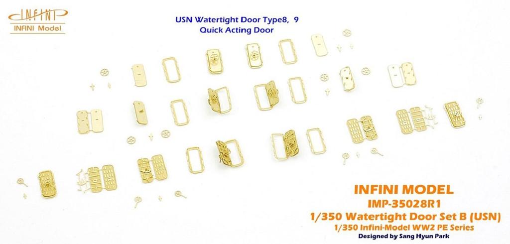 Infini Model IMP Series WWII US Navy Watertight Doors Etching Parts for Ships Plastic Model Parts IMP3528 1/350