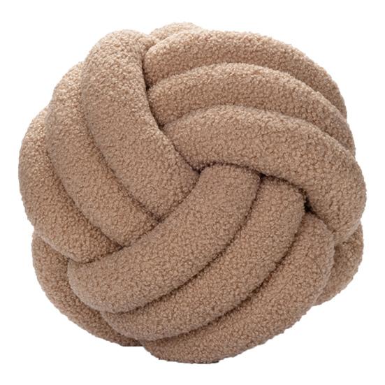 Pillow Manual Braided Knot Round Ball Shape Sherpa Elastic Sleeping Companion Sofa Couch Decoration Throw Pillow Photography Cushion