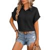 Spring and Summer New Women's Solid Color Simple Off-shoulder Casual Loose Short-sleeved Shirt for Women