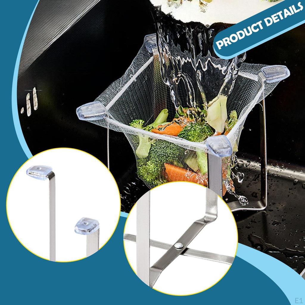 Kitchen Sink Strainer Food Catcher Easy Cleaning for Garbage Leftovers Meshmate Waste Rack 50
