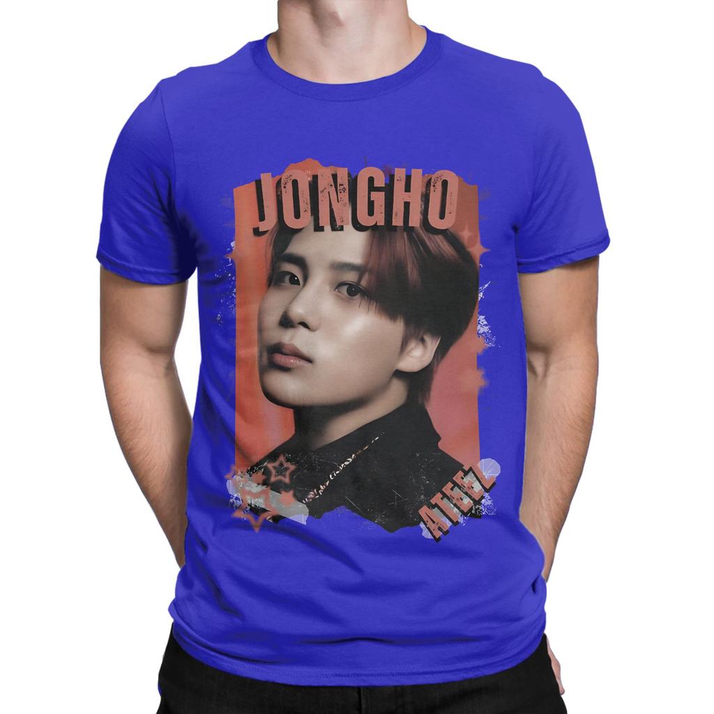 Aateez Jongho Kpop Group Collage Design Graphic 100 Cotton TShirt Aateez Tees Tops For Unisex