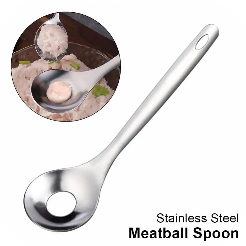 1Pcs Stainless Steel Meatball Spoon Easy Peeling Pressin Hand Squeeze Meatball Maker Dishwasher Safe Meatball Scoop