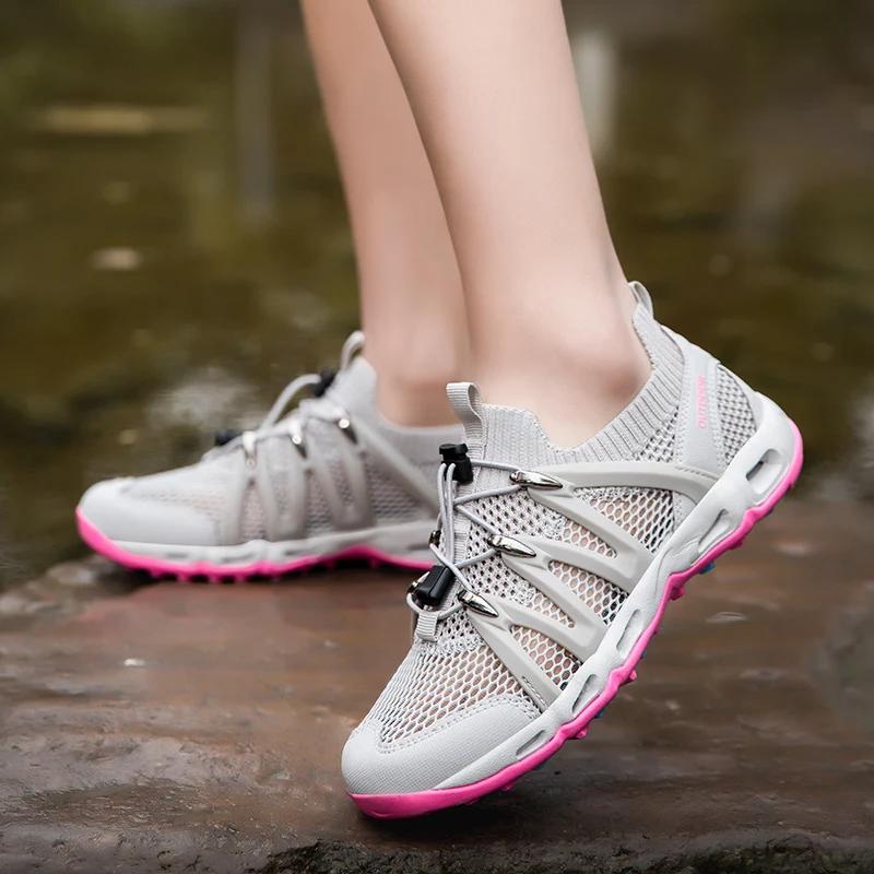 Couple Shoes Men Casual Shoes Breathable Mesh Summer Sneakers Soft Men's Outdoor Wading Shoes Men Loafers Comfortable Female