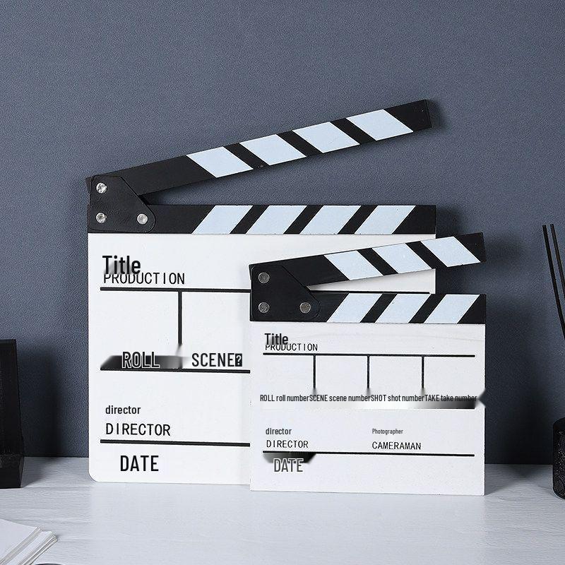 Wooden Clapperboard for Films and Weddings: Director's Board for Movies, Photography, and TV