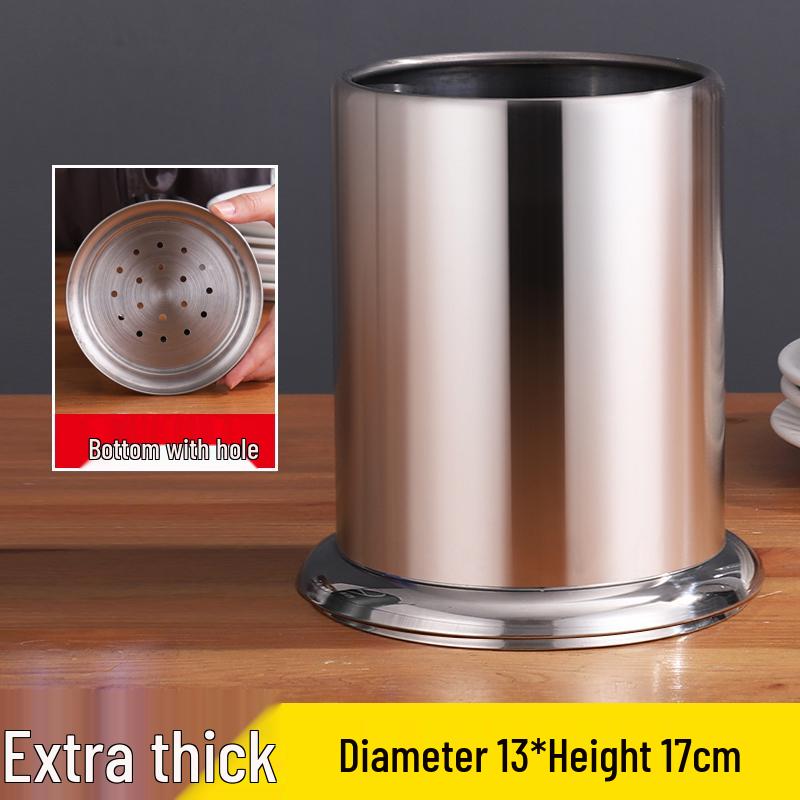 Stainless Steel and Bamboo Skewer & Chopstick Holder