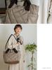Gratante Quilted Nylon BIG Tote Bag for Women [Gratante] 2-way abb-g0074 (Gray Beige)