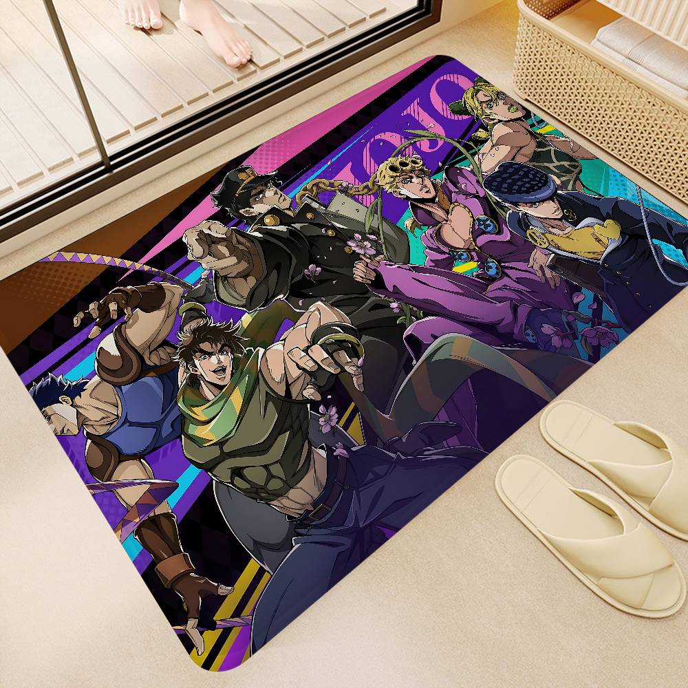 J-JoJo's Bizarre Adventure Teppich Nordischer Stil Haus Fußmatte Badezimmer-Toilettenmatten Schlafzimmer Hotel Dekor Matte