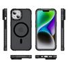 For iPhone 14 Case with Lens Kickstand Matte Back Cover Compatible with MagSafe