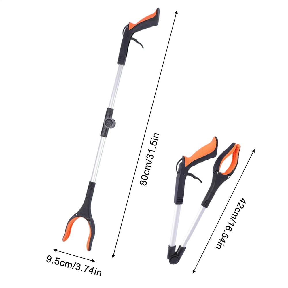 31.5 Inch Aquarium Specific Pliers Foldable Garbage Clip Heavy Duty Grabber Reacher Tool Extender Grabber With Magnetic Head оранжевый