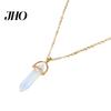 Chain Pendant Necklace Faux Crystal Stone Decorative Women Metal Jewelry Accessories Fashion