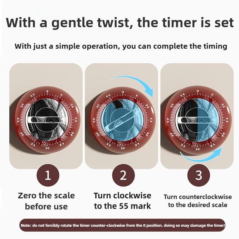 Can adsorb a 60 minute countdown alarm clock with a loud alarm,used for student self-discipline,kitchen cooking,fitness exercise