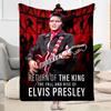 Elvis Presley's Musical Journey Blanket Durable Comfort Great for Livingroom Picnics Chair for All Occasions Playful Design
