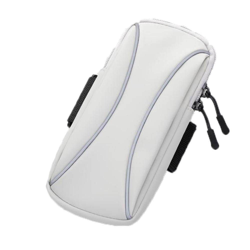 

Waterproof Running Phone Shoulder Bag Large Capacity Sports Phone Bag Night Run Jogging grey style 1