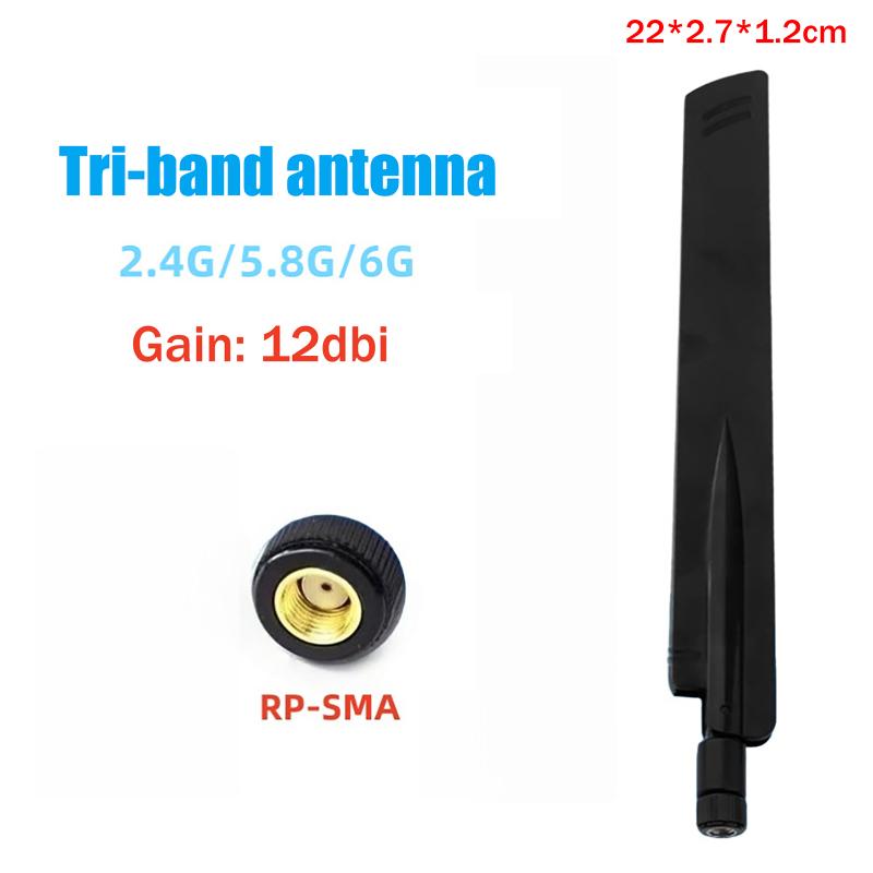 

Wifi6 Wifi7 2.4G/5.8G/6G Тридіапазонна Зовнішня Антена 12dBi Bluetooth Роутер Антена Rp-Sma Bluetooth Роутер Антена