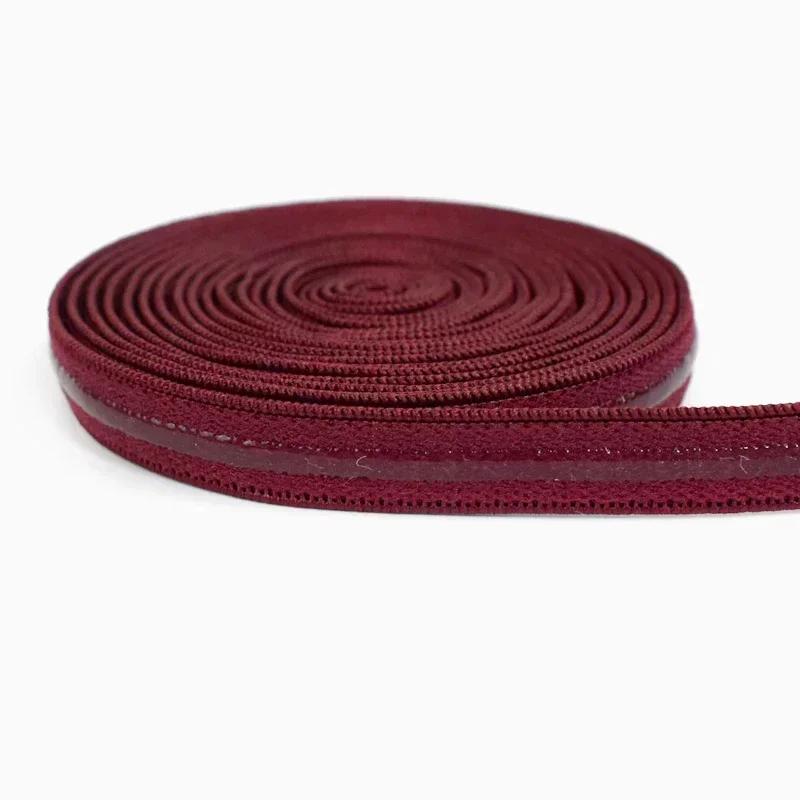 Cinta Elástica Antideslizante de 2/5/10/20M, 10mm de Estiramiento, Bandas de Goma de Silicona Elástica para Tirantes de Sujetador, Ropa Interior, Cinturones, Cintas, Accesorio de Recorte para Costura
