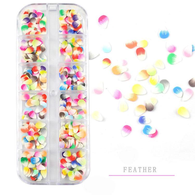 Nail Sequins: Irregular Colored Soft Diamond Bows & Half-Sugar Bow Stickers