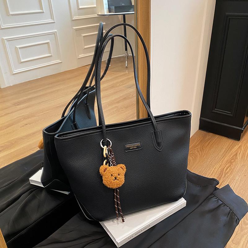 Large-capacity bag women's new casual shoulder bag high-end college student class commuting tote bag